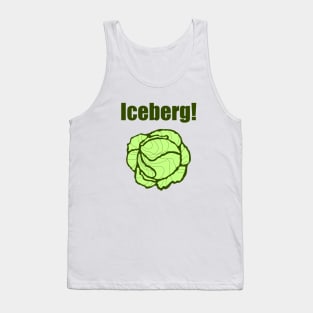 Iceberg Lettuce Head Warning Funny Vegetarian Joke Tank Top